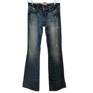 NWOT Rare Paige Laurel Canyon Distressed Flare Leg Jeans Size 28
